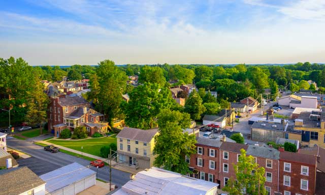 Rural town in America