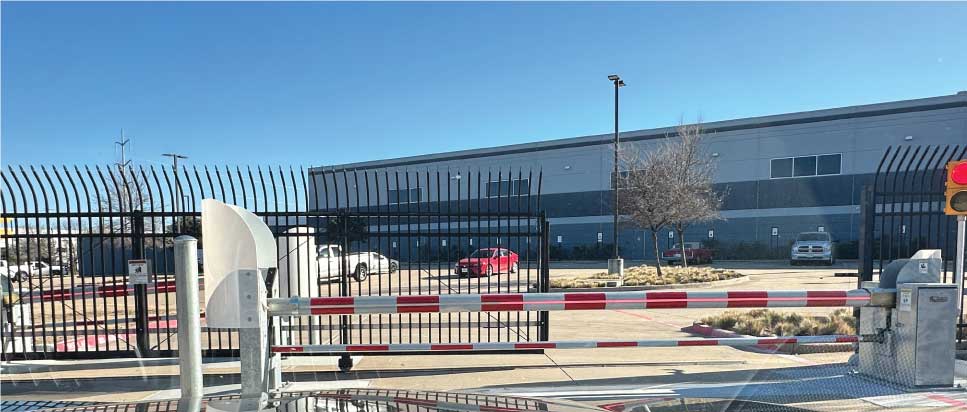 Picture of security gate and entrance to Data Center in Plano Texas. One of Xtreme Enterprises 5G Network Solutions.